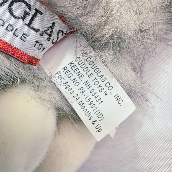 Douglas Cat Plush 1864 Purple Frosted Hue White Gray Tail Up 10 Inch 2016 - Picture 8 of 11